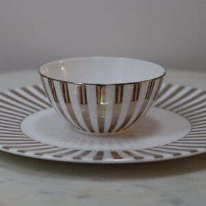 Wedgwood Jasper Conran Platinum Striped Accent Plate & Bowl